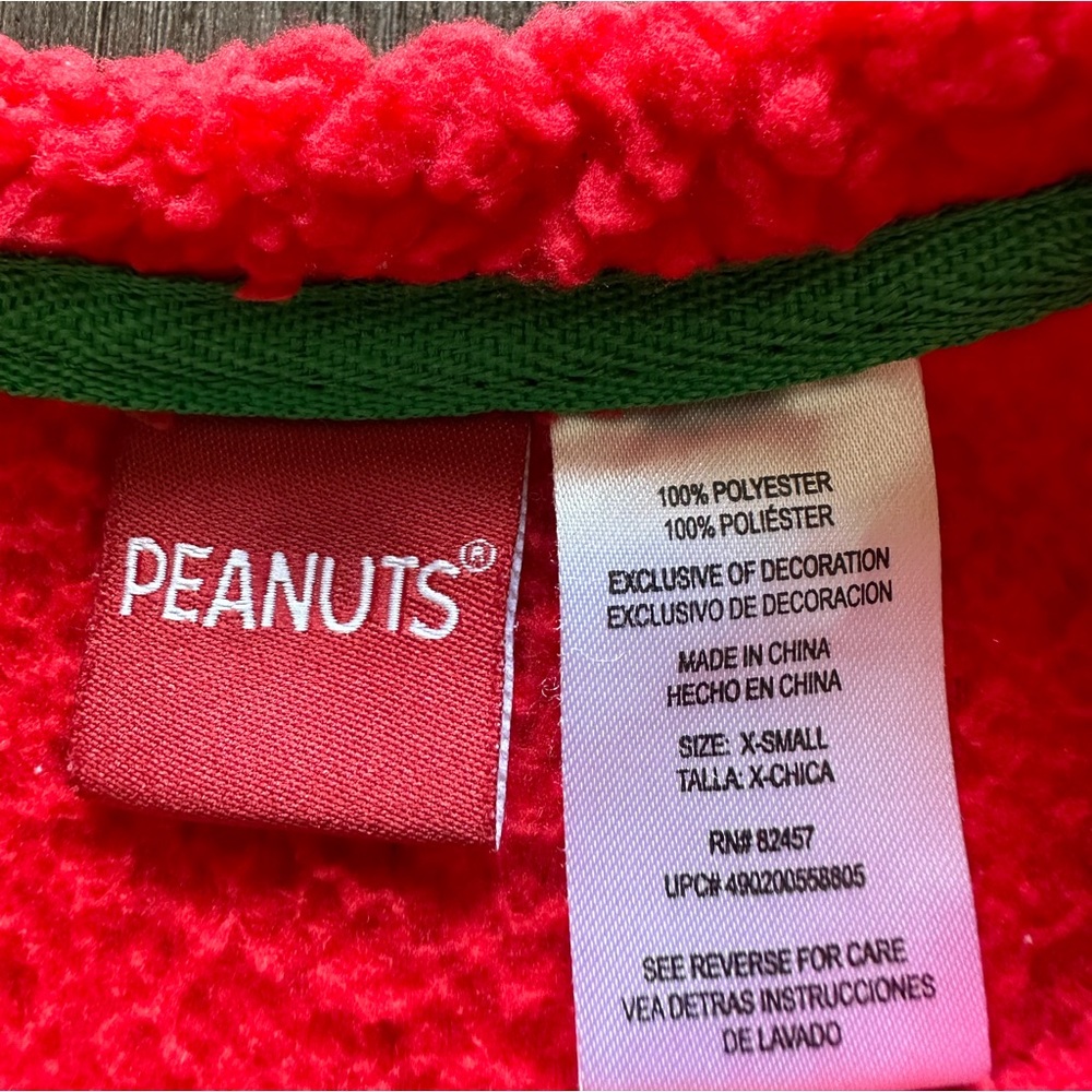 PEANUTS Snoopy | women’s Christmas fleece sweater top XS - Picture 3 of 7